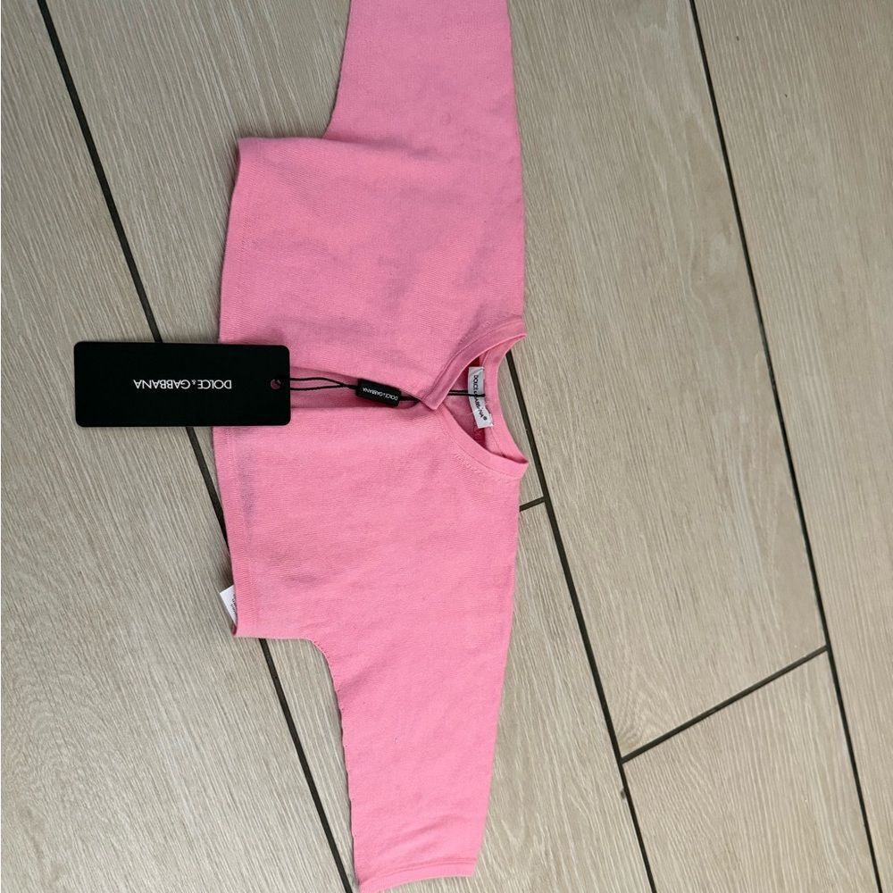 NWT DOLCE & GABBANA Baby Pink Shrug Bolero for Girls size 18/24 months